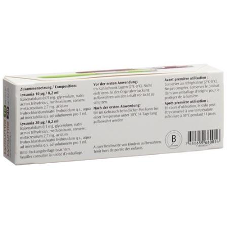 Lyxumia Inj L&ouml;s 1x10 mcg/1x20 mcg pre-filled pen set - PrimeCare Global