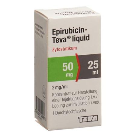 Epirubicin-Teva liquid Inj Konz 50 mg/25ml Durchstf - PrimeCare Global