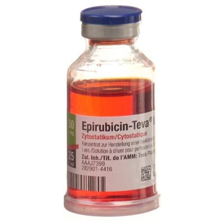 Epirubicin-Teva liquid Inj Konz 50 mg/25ml Durchstf - PrimeCare Global