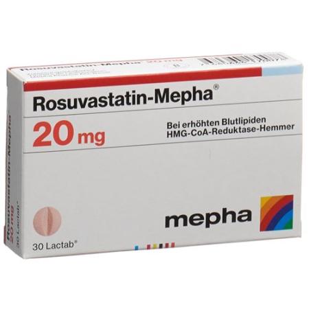 Rosuvastatin-Mepha Lactab 20 mg 30 pcs - PrimeCare Global