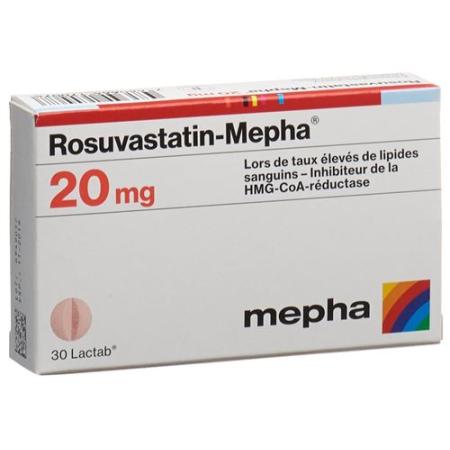 Rosuvastatin-Mepha Lactab 20 mg 30 pcs - PrimeCare Global