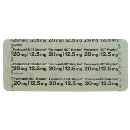 Fosinopril-HCT-Mepha Tabl 20/12.5 mg 28 pcs - PrimeCare Global