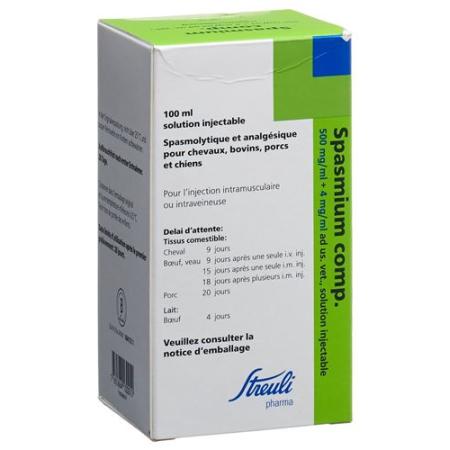 spasmium comp. 500 mg/ml + 4 mg/ml inj sol ad us. vet 100ml - PrimeCare Global