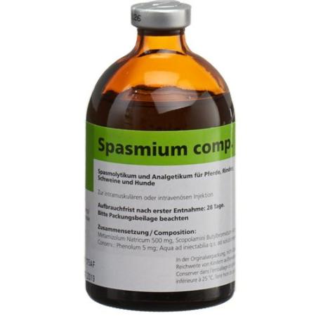 spasmium comp. 500 mg/ml + 4 mg/ml inj sol ad us. vet 100ml - PrimeCare Global