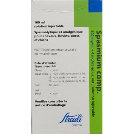 spasmium comp. 500 mg/ml + 4 mg/ml inj sol ad us. vet 100ml - PrimeCare Global