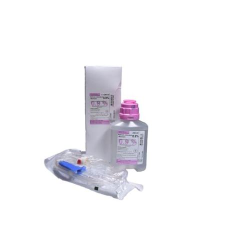 NaCl Bichsel Inf L&ouml;s 0.9% 250ml plastic bottle with cutlery - PrimeCare Global