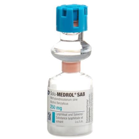 Solu-Medrol SAB Dry Sub 250 mg with Solvens Act O Vial 3 pcs - PrimeCare Global