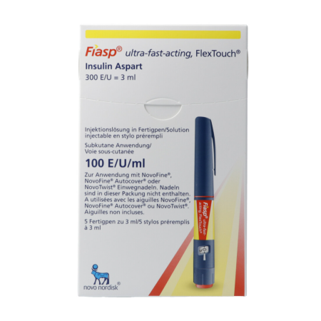 Fiasp FlexTouch Inj Loes 100 E 5 Fertpen 3 ml - PrimeCare Global