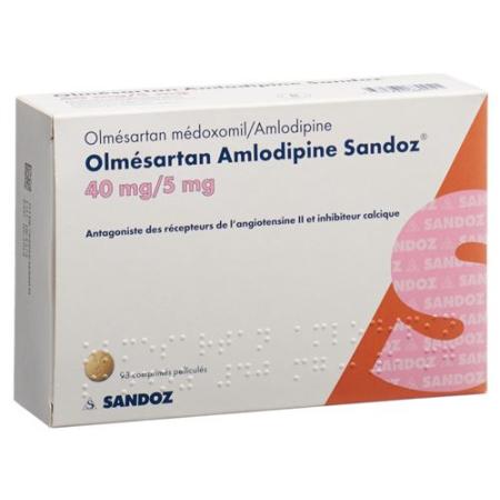 Olmesartan Amlodipine Sandoz Filmtabl 40/5 mg 98 pcs - PrimeCare Global