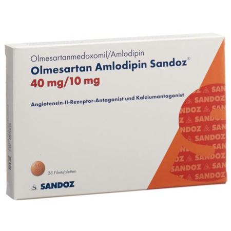 Olmesartan Amlodipin Sandoz Filmtabl 40/10 mg 28 pcs - PrimeCare Global