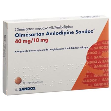 Olmesartan Amlodipin Sandoz Filmtabl 40/10 mg 28 pcs - PrimeCare Global