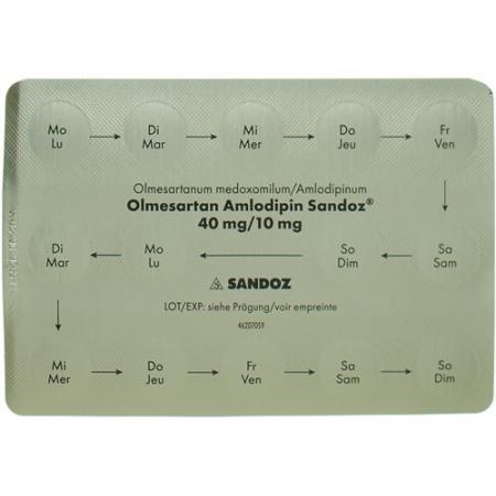 Olmesartan Amlodipin Sandoz Filmtabl 40/10 mg 28 pcs - PrimeCare Global