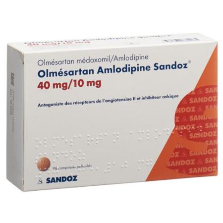 Olmesartan Amlodipin Sandoz Filmtabl 40/10 mg 98 pcs - PrimeCare Global