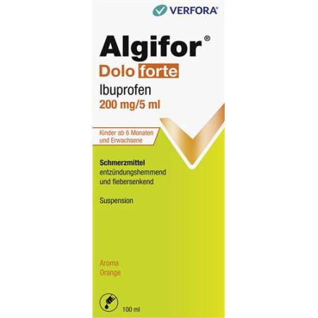 Algifor Dolo forte Susp 200mg/5ml Bottle 100ml - PrimeCare Global