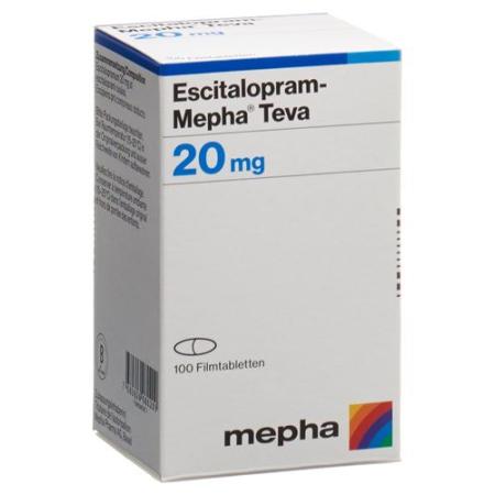 Escitalopram-Mepha Teva Filmtabl 20 mg Ds 100 pcs - PrimeCare Global