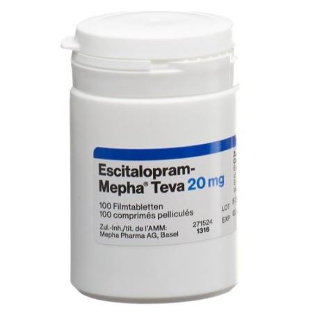 Escitalopram-Mepha Teva Filmtabl 20 mg Ds 100 pcs - PrimeCare Global