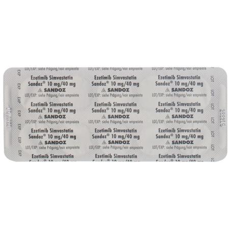 Ezetimibe Simvastatin Sandoz Tabl 10/40 mg 98 pcs - PrimeCare Global
