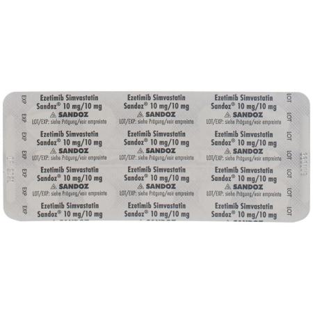 Ezetimibe Simvastatin Sandoz Tabl 10/10 mg 28 pcs - PrimeCare Global