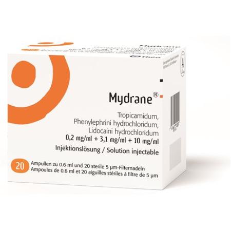 Mydrane Inj L&ouml;s for intracameral injection 20 Amp 0.6 ml - PrimeCare Global