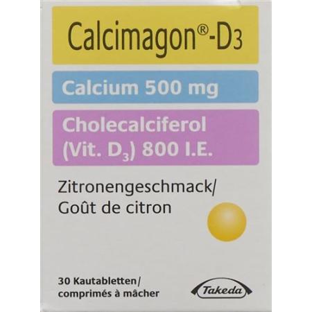 Calcimagon D3 Kautabl 500/800 lemon Ds 30 pcs - PrimeCare Global