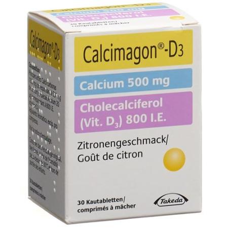 Calcimagon D3 Kautabl 500/800 lemon Ds 30 pcs - PrimeCare Global