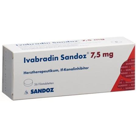 Ivabradine Sandoz film tablets 7.5 mg 56 pcs - PrimeCare Global