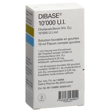 Dibase drops 10000 IU/ml bottle 10 ml - PrimeCare Global
