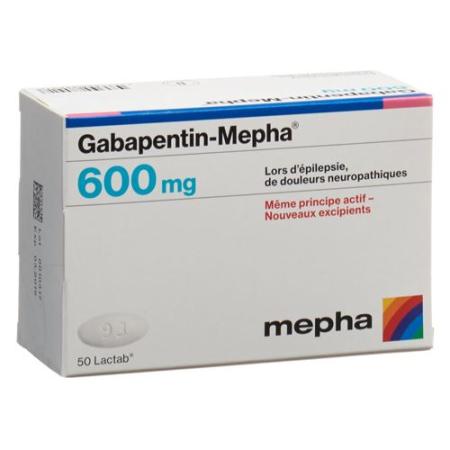 Gabapentin-Mepha Lactab 600 mg 50 pcs - PrimeCare Global