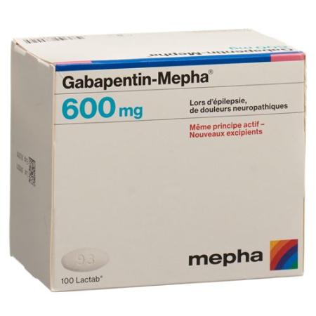 Gabapentin-Mepha Lactab 600 mg 100 pcs - PrimeCare Global