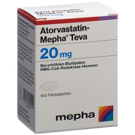 Atorvastatin-Mepha Teva Filmtabl 20 mg Ds 100 pcs - PrimeCare Global