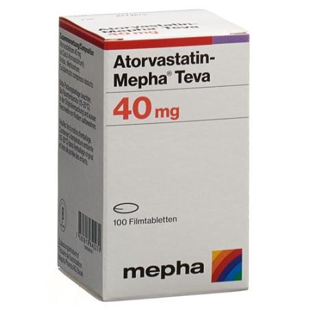 Atorvastatin-Mepha Teva Filmtabl 40 mg Ds 100 pcs - PrimeCare Global