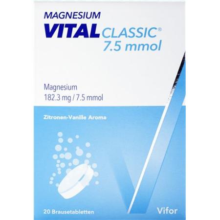 Magnesium Vital Classic 7.5 Mmol 20 Effervescent Tablets - PrimeCare Global