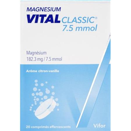 Magnesium Vital Classic 7.5 Mmol 20 Effervescent Tablets - PrimeCare Global