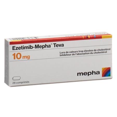 Ezetimibe-Mepha Teva Tabl 10 mg 28 pcs - PrimeCare Global