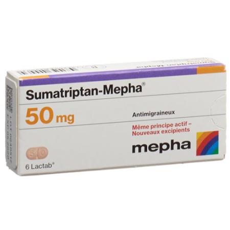 Sumatriptan-Mepha Lactab 50 mg 6 pcs - PrimeCare Global