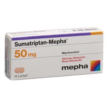 Sumatriptan-Mepha Lactab 50 mg 12 pcs - PrimeCare Global