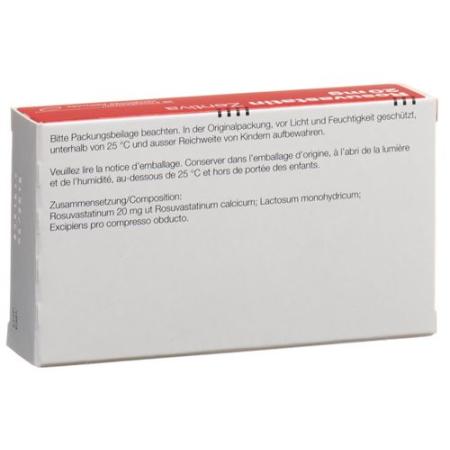 Rosuvastatin Zentiva Filmtabl 20 mg 28 pcs - PrimeCare Global