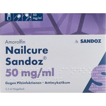 Nailcure Sandoz nail polish 50 mg/ml (D) bottle 2.5 ml - PrimeCare Global