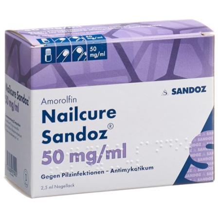 Nailcure Sandoz nail polish 50 mg/ml (D) bottle 2.5 ml - PrimeCare Global