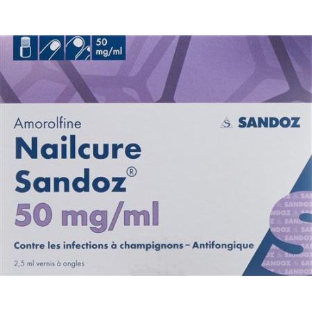 Nailcure Sandoz nail polish 50 mg/ml (D) bottle 2.5 ml - PrimeCare Global