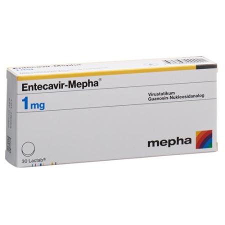 Entecavir-Mepha Lactab 1 mg 30 pcs - PrimeCare Global