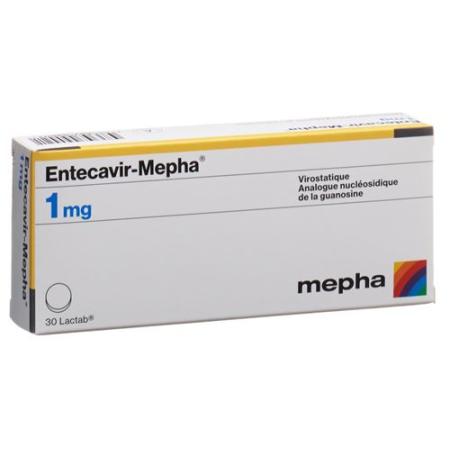 Entecavir-Mepha Lactab 1 mg 30 pcs - PrimeCare Global
