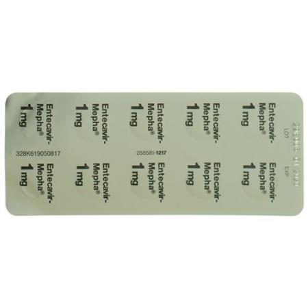 Entecavir-Mepha Lactab 1 mg 30 pcs - PrimeCare Global