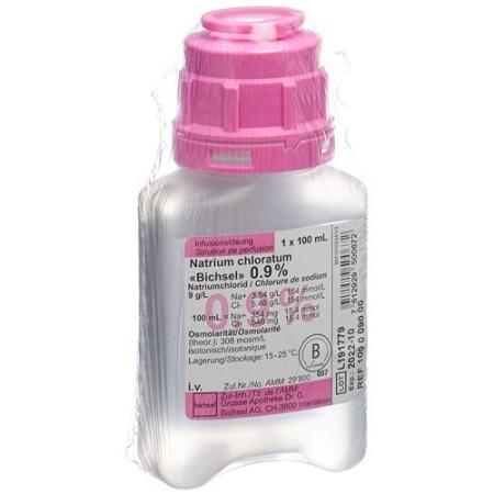 NaCl Bichsel Inf L&ouml;s 0.9% 100ml plastic bottle 25 pcs - PrimeCare Global