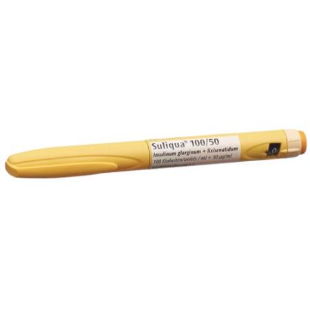 Suliqua 100/50 Inj L&ouml;s SoloStar yellow Fertpen 3 pcs - PrimeCare Global
