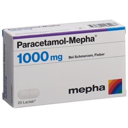 Paracetamol-Mepha Lactab 1000 mg 20 pcs - PrimeCare Global