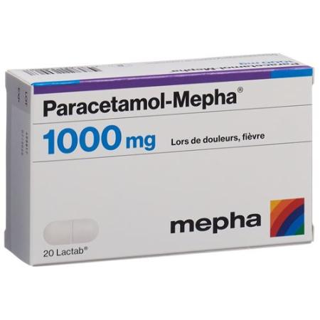 Paracetamol-Mepha Lactab 1000 mg 20 pcs - PrimeCare Global