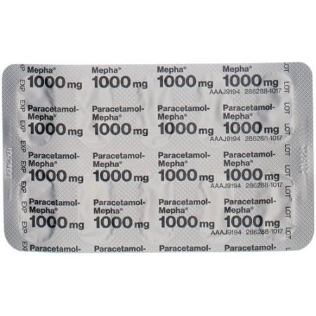 Paracetamol-Mepha Lactab 1000 mg 50 pcs - PrimeCare Global