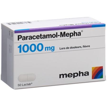 Paracetamol-Mepha Lactab 1000 mg 50 pcs - PrimeCare Global