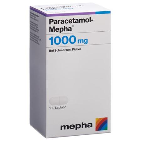 Paracetamol-Mepha Lactab 1000 mg Ds 100 pcs - PrimeCare Global